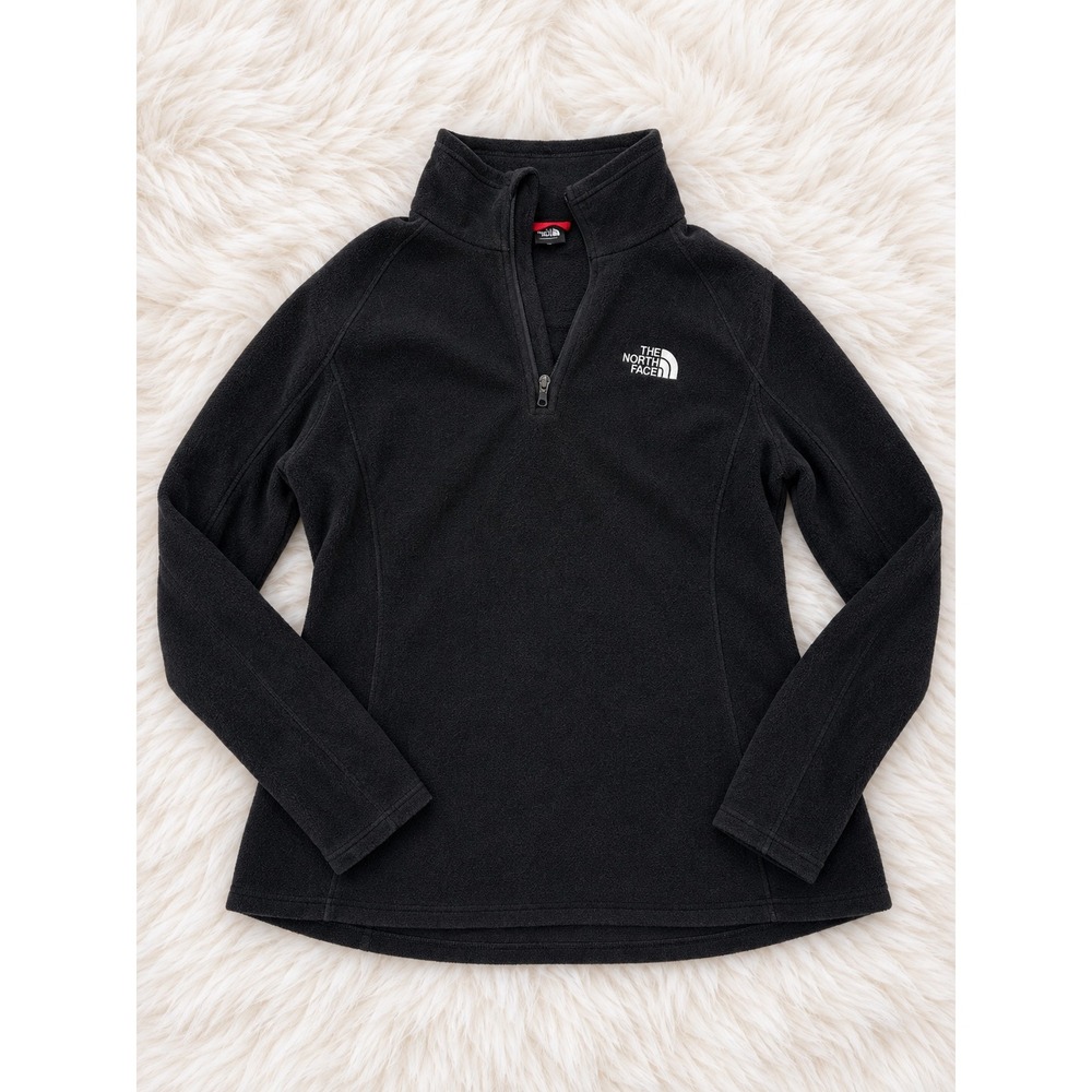 The North Face Women's Black Quarter Zip Fleece Pullover Approx M
